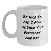 Funny Vice President Inspirational White Coffee Mug Gifts from Friends to Vice President for Christmas - Main